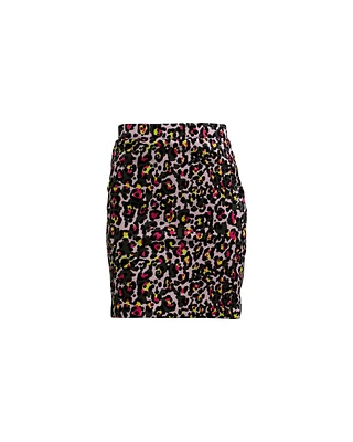 Leopard Print Pull on Skirt
