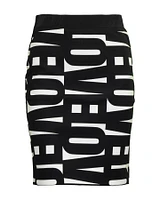 LOVE Lettering Pencil Skirt