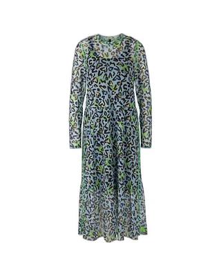 Mesh Print Lined Dress