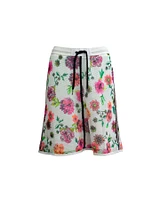 Perforated Print Drawstring Skirt
