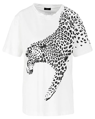 Placed Leopard Print T-Shirt