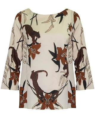Playful Leopard Florals Top