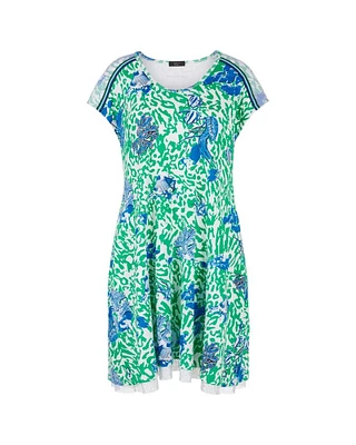 Marc Cain Print Cap Sleeve Dress