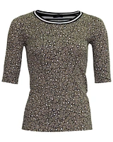 Print Rib T-Shirt
