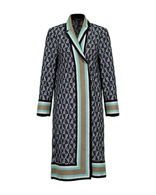 Print Scuba Duster Jacket