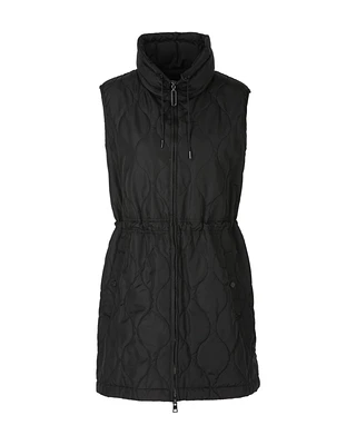 Quilted Long Zip Vest