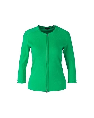 Rib 2-Way Zip Jacket