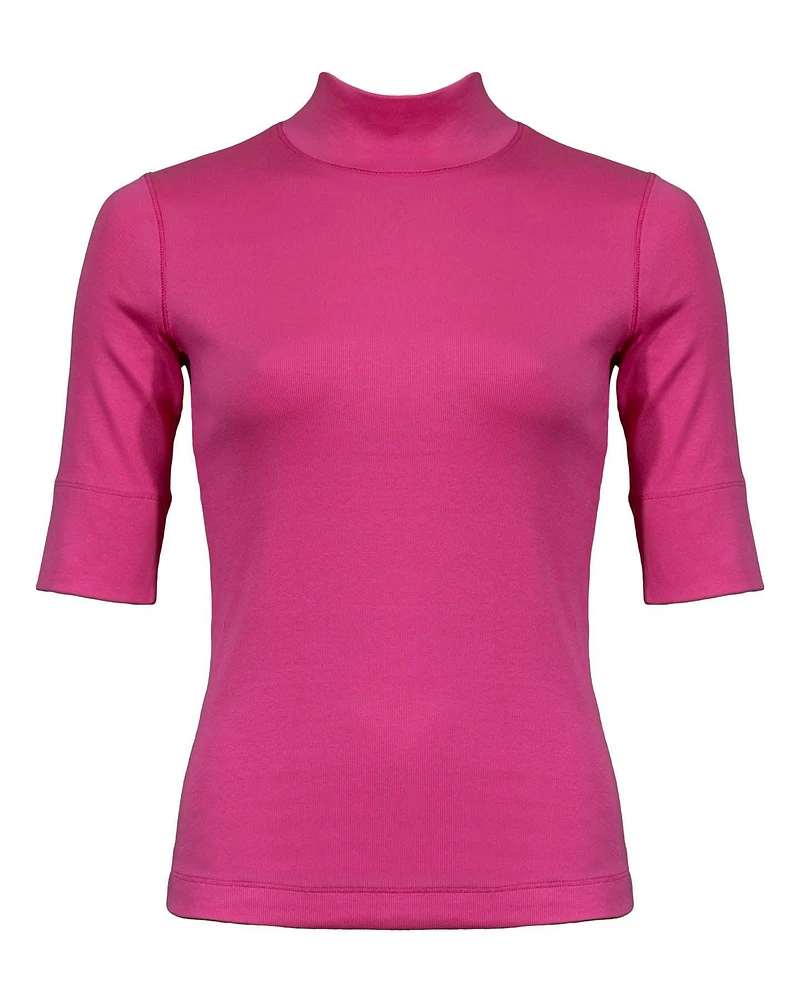 Rib Mock Neck Top