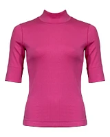 Rib Mock Neck Top