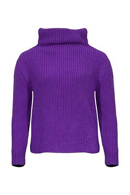 Rib Stand Collar Sweater