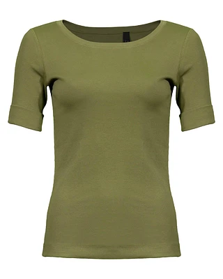 Rib T-Shirt Pale Moss