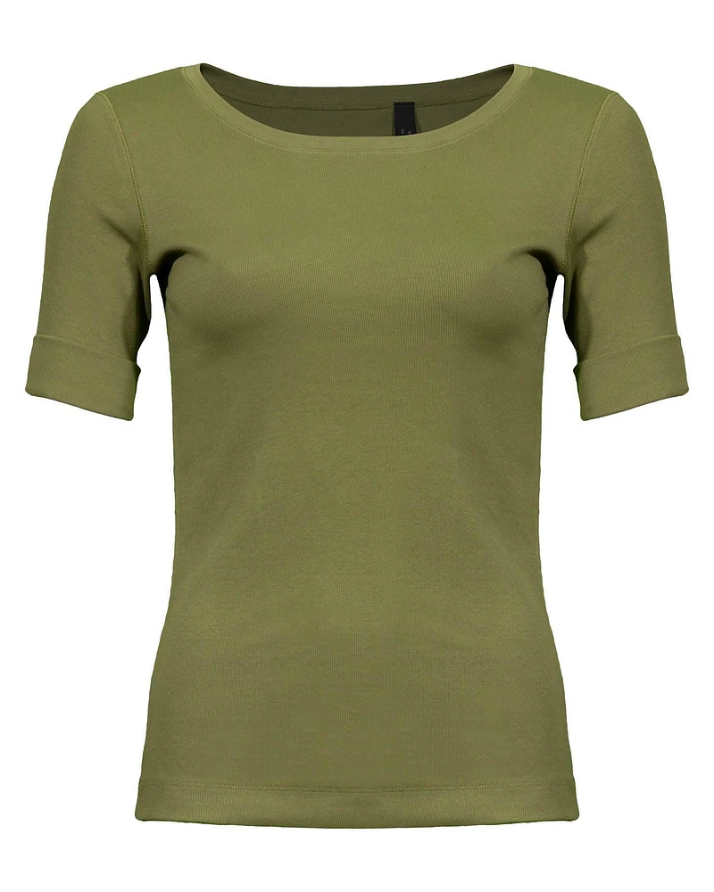 Rib T-Shirt Pale Moss
