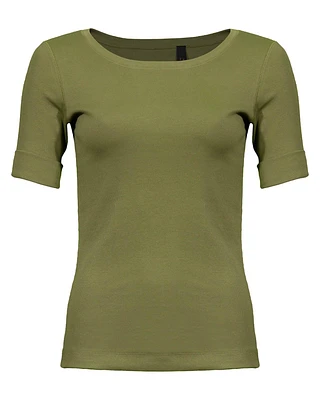 Rib T-Shirt Pale Moss