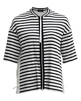 Ribbed Stripe Front Jacket