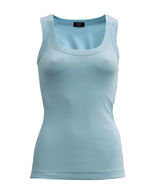 Ribbed Tank Powder Blue