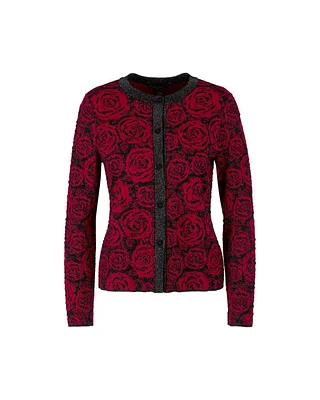 Rose Print Cardigan
