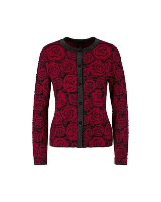 Rose Print Cardigan