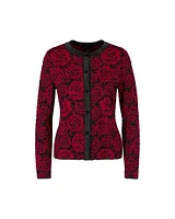 Rose Print Cardigan