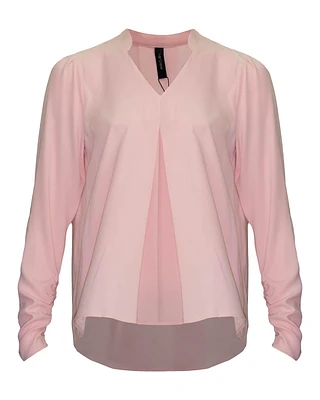 Ruched Pink Blouse