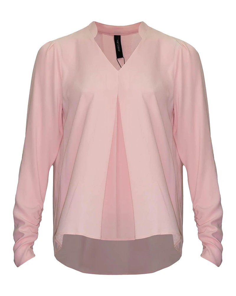 Ruched Pink Blouse
