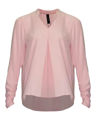 Ruched Pink Blouse