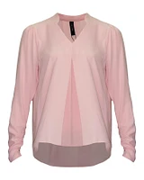 Ruched Pink Blouse