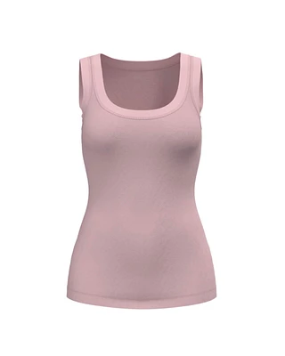 Scoop Neck Tank Coral Blush