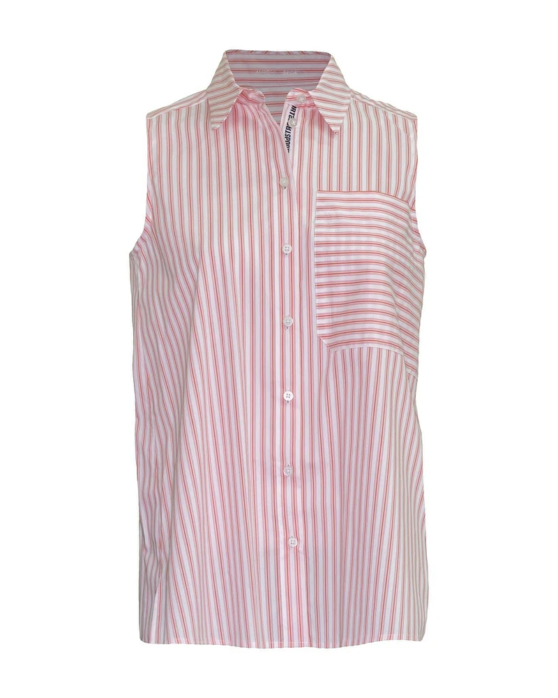 Sleeveless Stripe Shirt