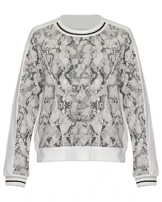Snakeskin Print Sweatshirt