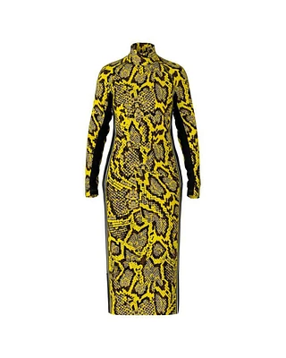 Marc Cain Snaky Croc Print Fitted Dress