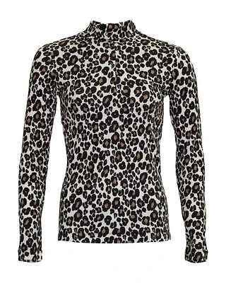 Snap Collar Long Sleeve T-Shirt