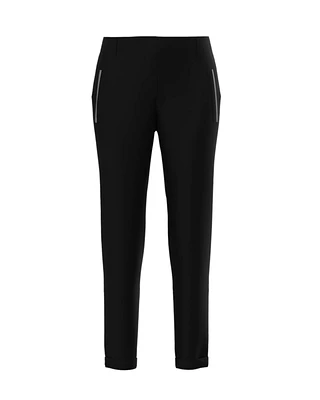 Stretch Cotton Cuff Pants