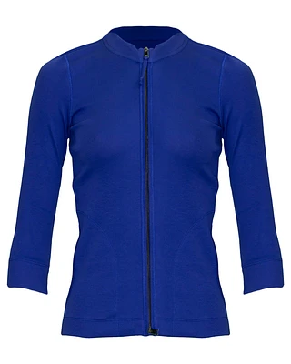 Stretch Cotton Zip Cardi