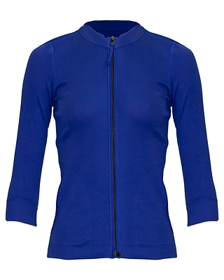 Stretch Cotton Zip Cardi
