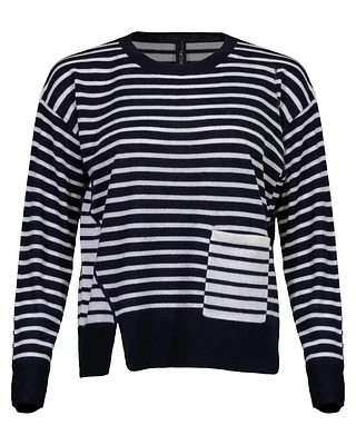 Striped Fine Knit Pullover