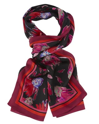 Super Pink Floral Scarf