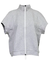 Terry Zip Cap Sleeve Jacket
