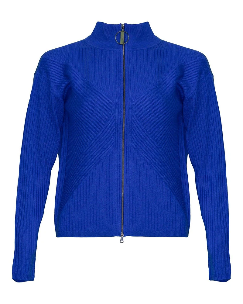 Troyer Collar Zip Cardigan