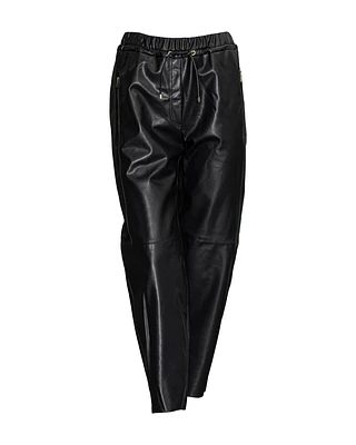 Vegan Leather Pull On Pants