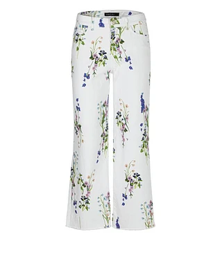 Marc Cain Wylie Floral Print Wide Leg Jeans