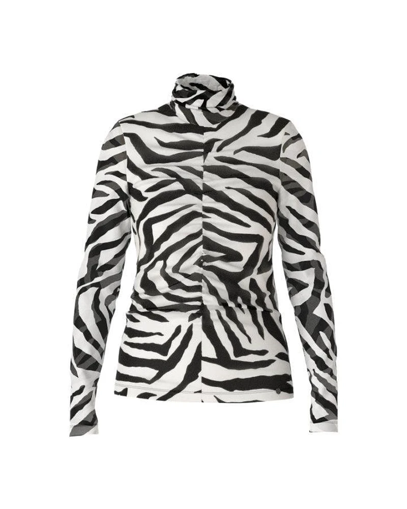 Marc Cain Zebra Print Mesh Pullover