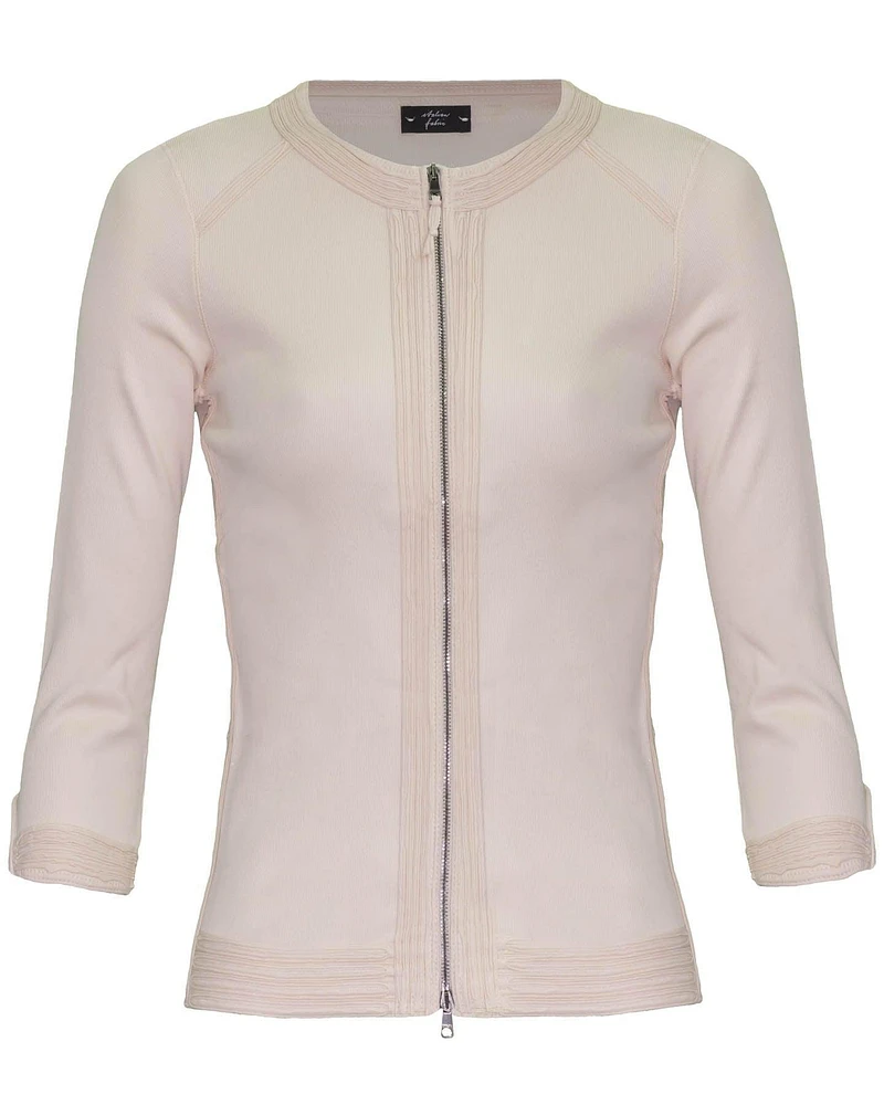 Zip Cardigan Rose Powder