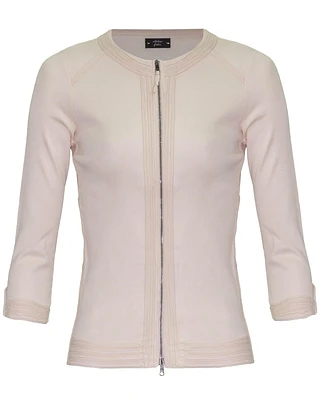 Zip Cardigan Rose Powder