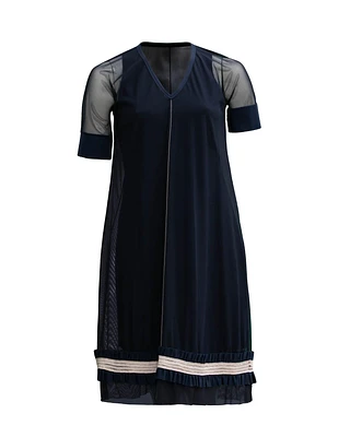 Fanel V-neck Mesh Dress