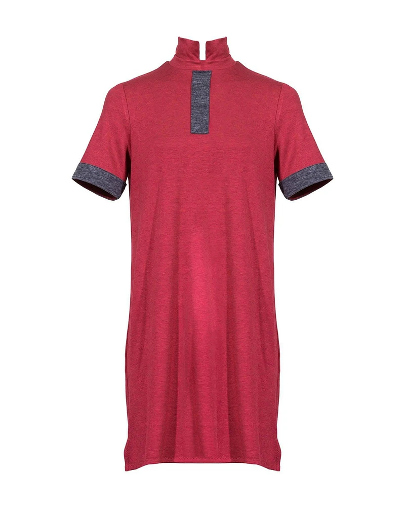 High Crew Neck T-Shirt Dress