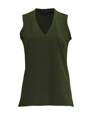 Monserrate V-Neck Top Kaki