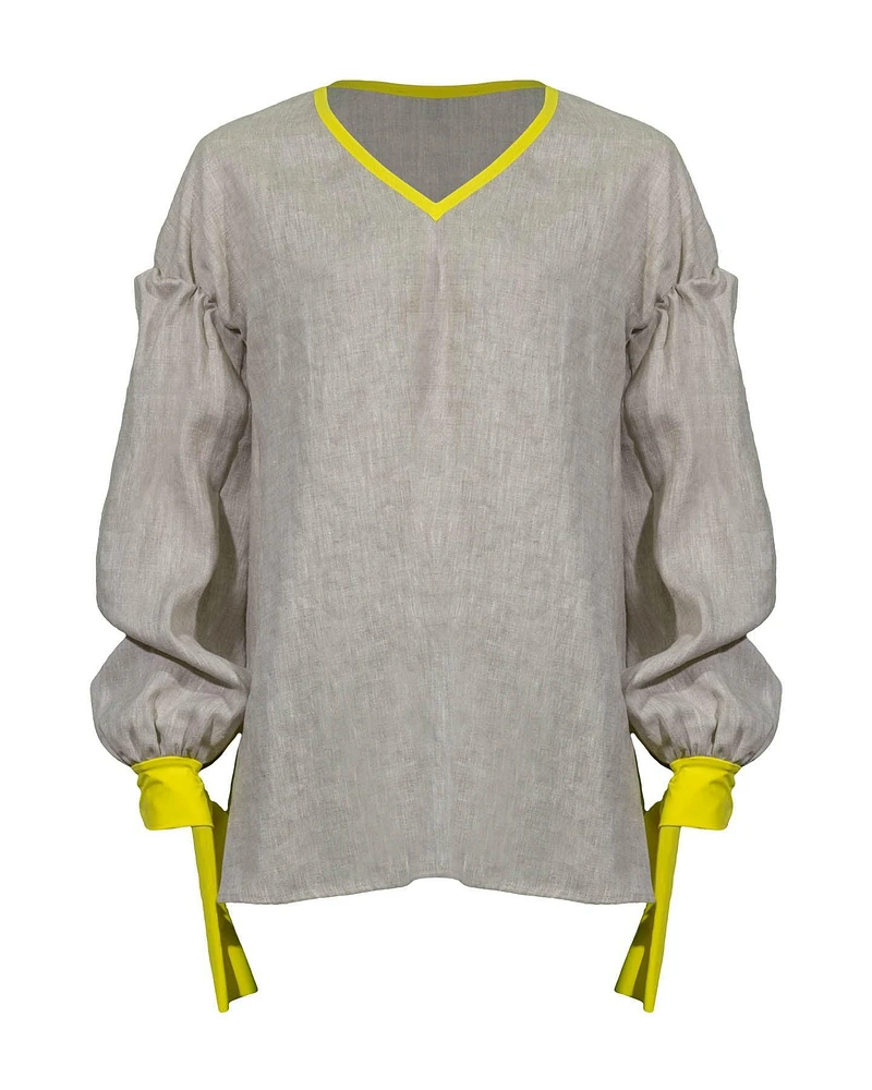 Tacaude V-Neck Linen Tunic