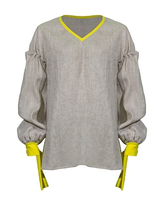 Tacaude V-Neck Linen Tunic
