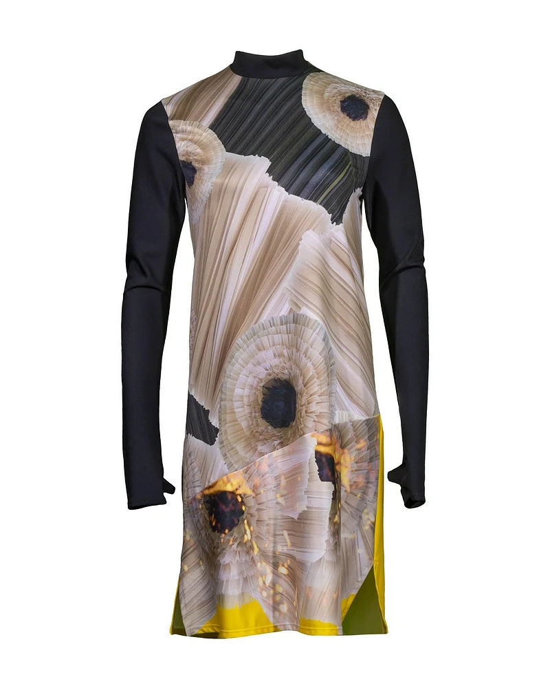 Tarive Pleat Print Dress
