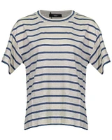 Adelfi Linen Stripe Tee